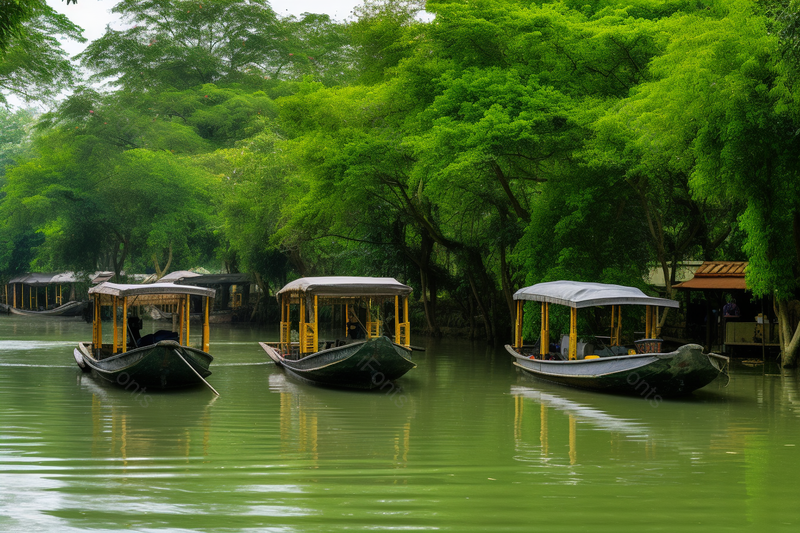 森林船只湖泊自然风景摄影壁纸,高清,摄影图,摄影图片,图片大全,摄影图免费下载